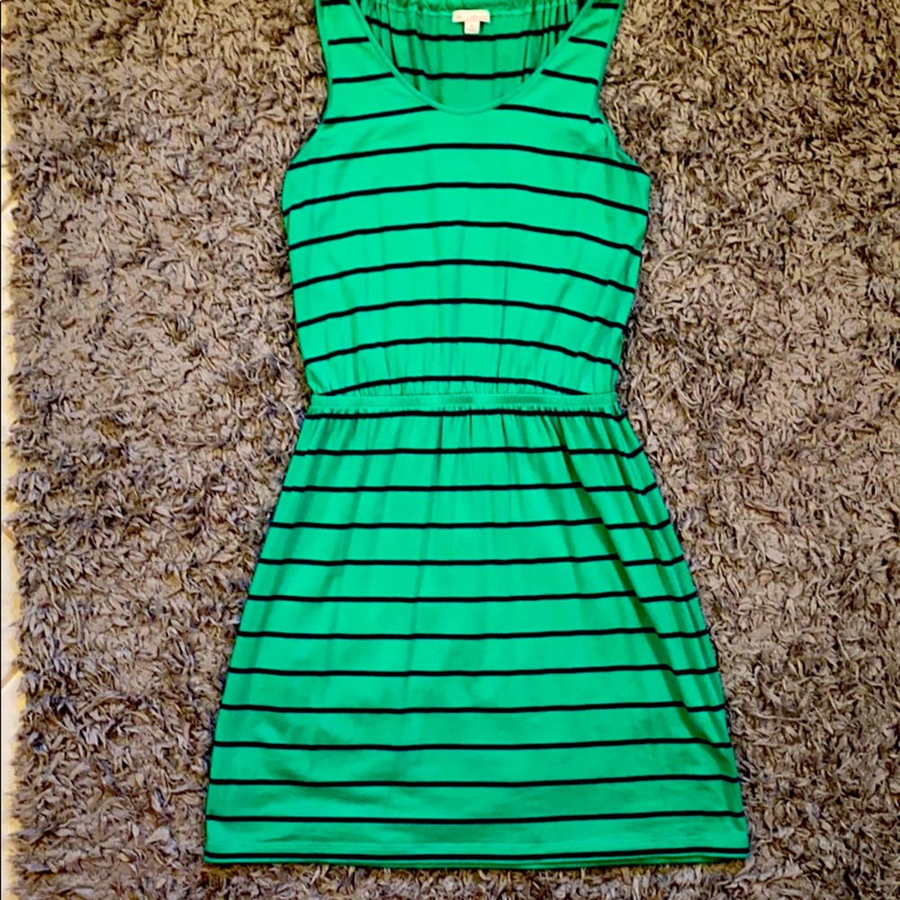 GAP Dress, Green Modal fabric with navy stripes, S
